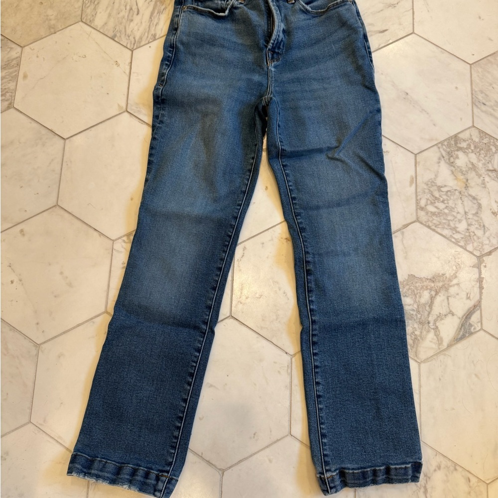 Good American Blue Straight Leg Jeans - Picture 3 of 6